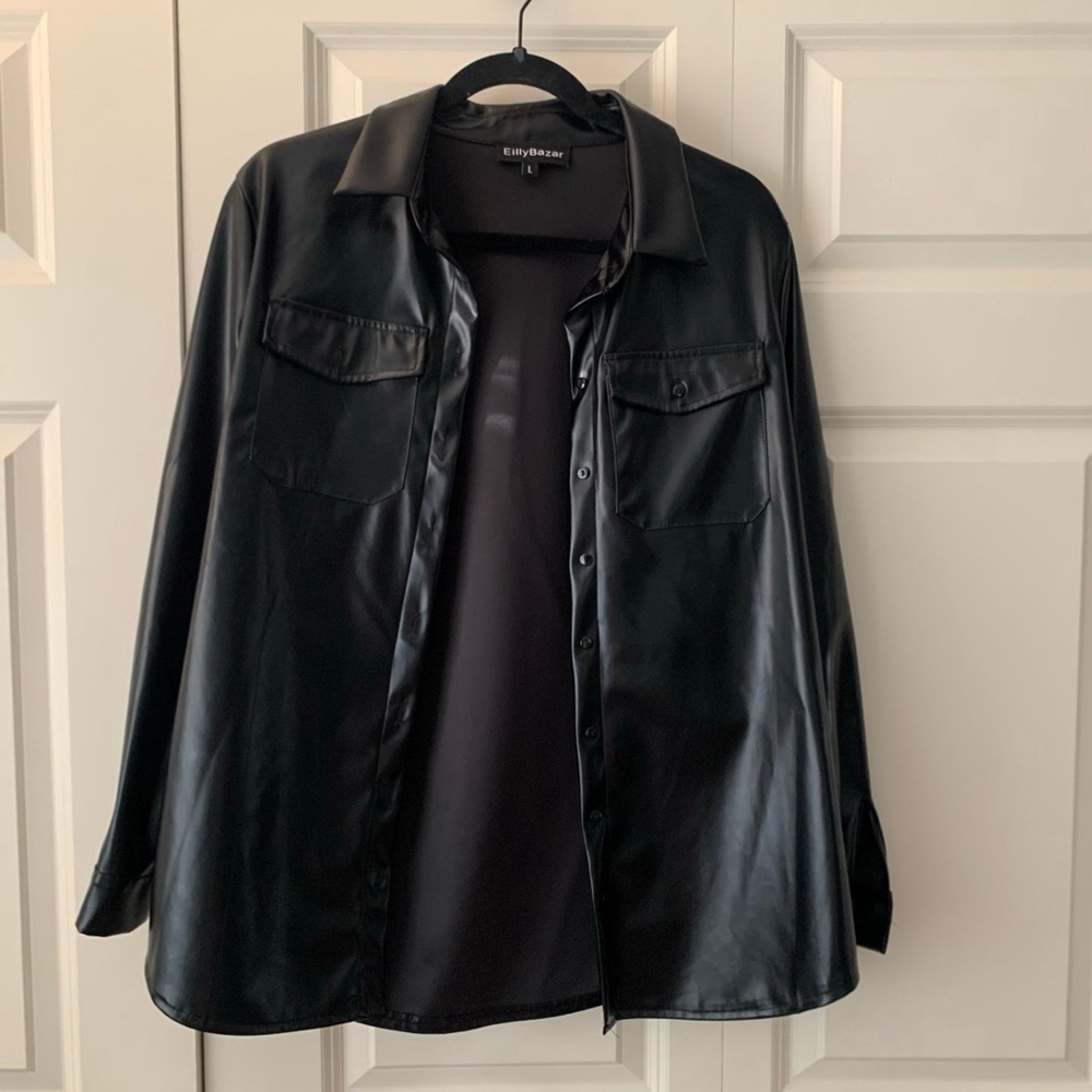 Black Faux Leather Jacket